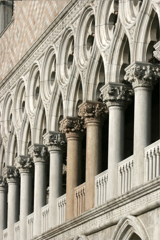 Arquería superior del Palacio Ducal, Venecia