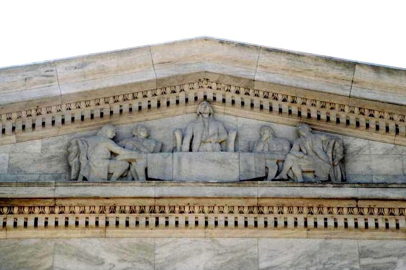 Jefferson Memorial pediment, Washington, DC