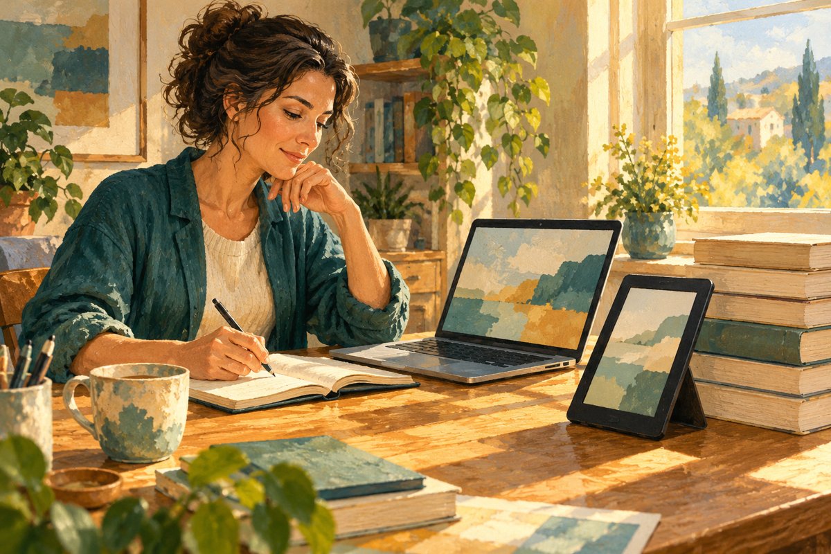 AI illustration: organizing digital reading