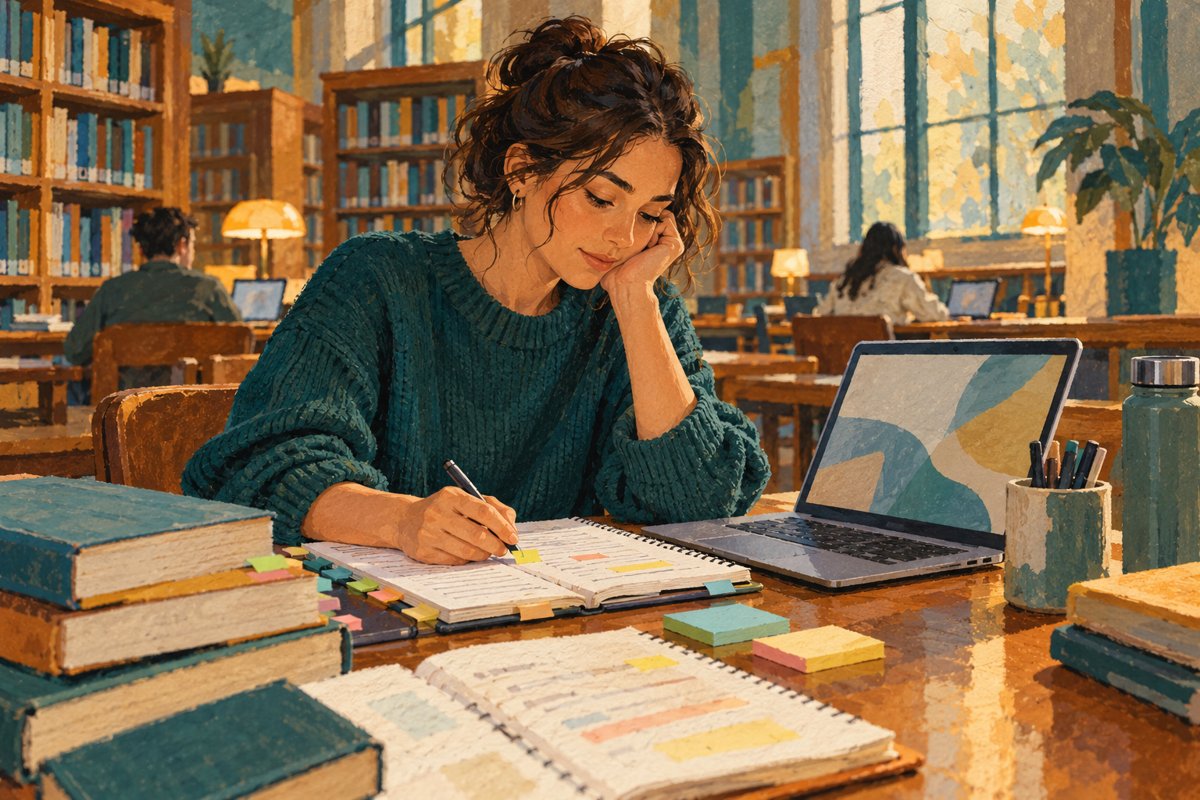 AI illustration: organizing class notes