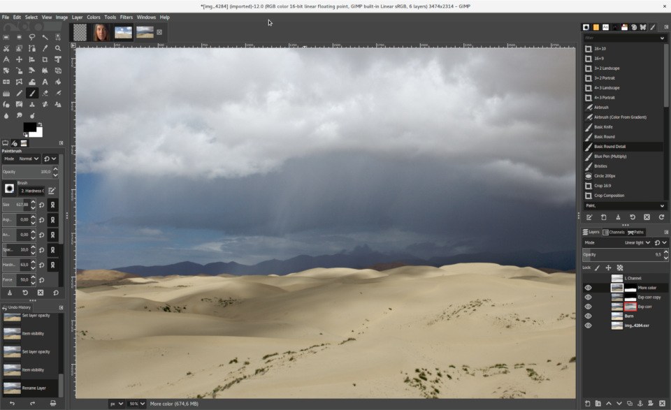 GIMP 2.10, archived screenshot