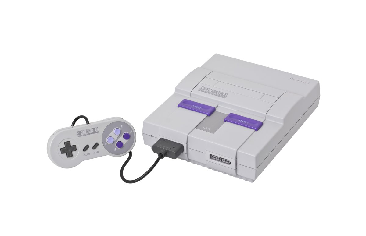 North American SNES with controller.