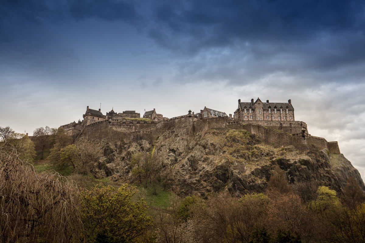 Edinburgh’s castle above the city.
