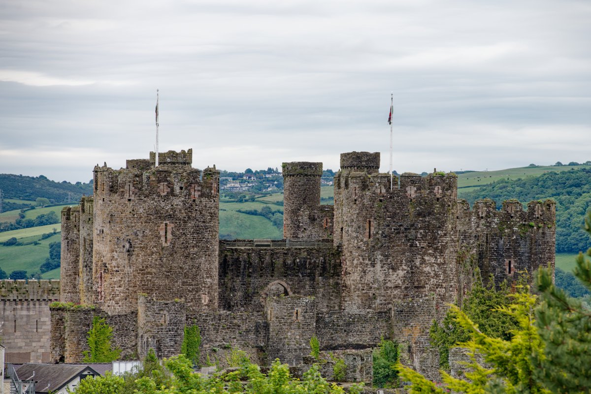 Conwy’s towers and defensive walls.