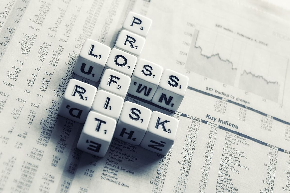 Dice used as a visual metaphor for uncertainty.