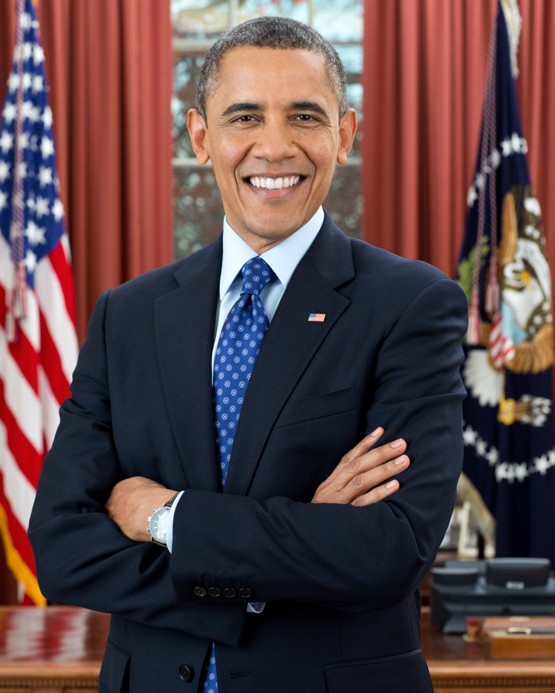 Obama’s official White House portrait, December 2012. Presidency: 2009–2017.