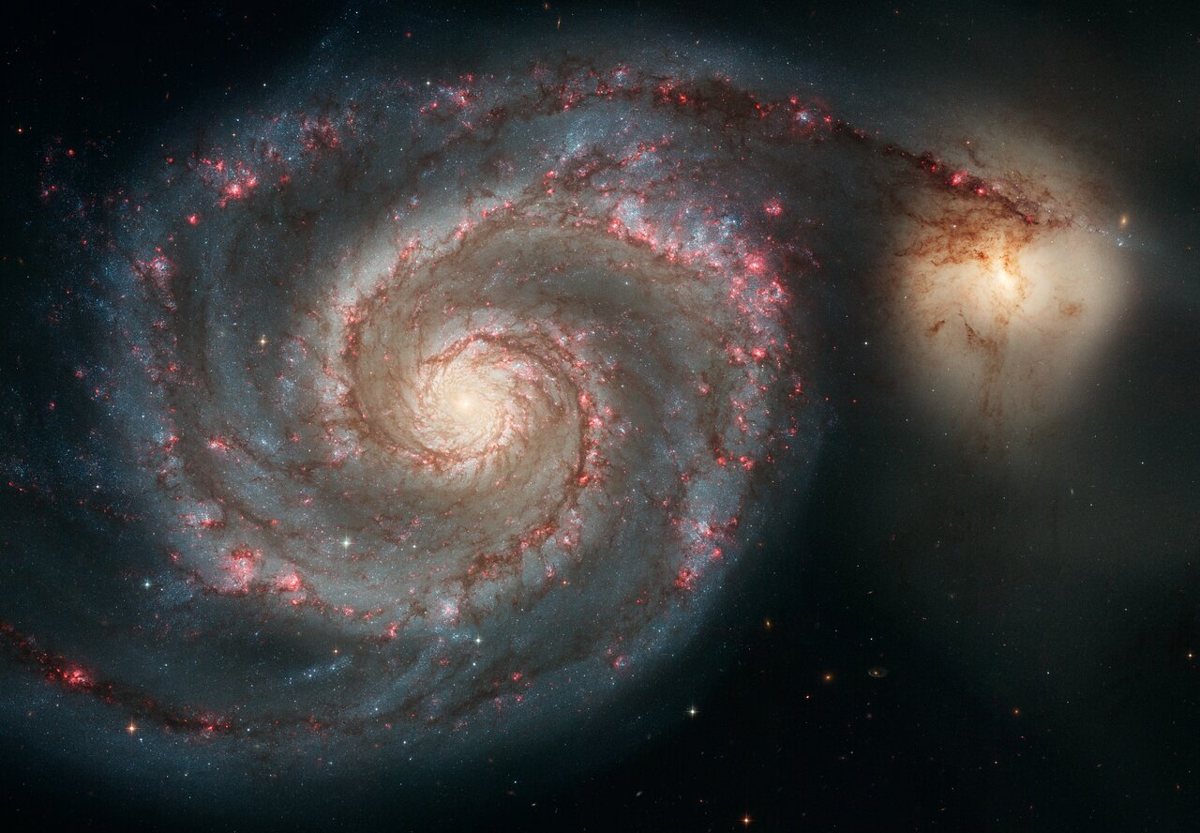 Whirlpool Galaxy, M51, and NGC 5195