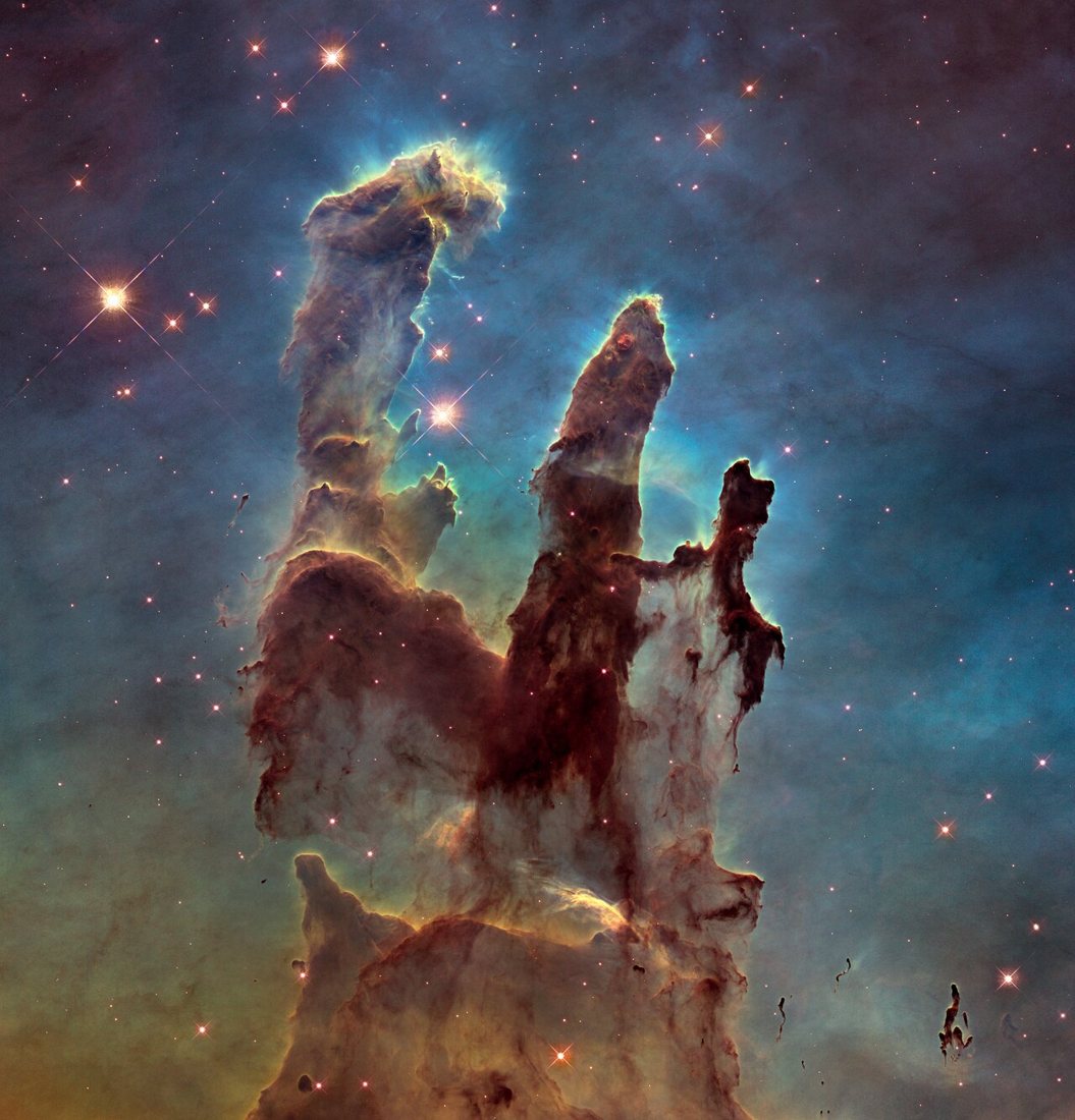 Pillars of Creation in visible light