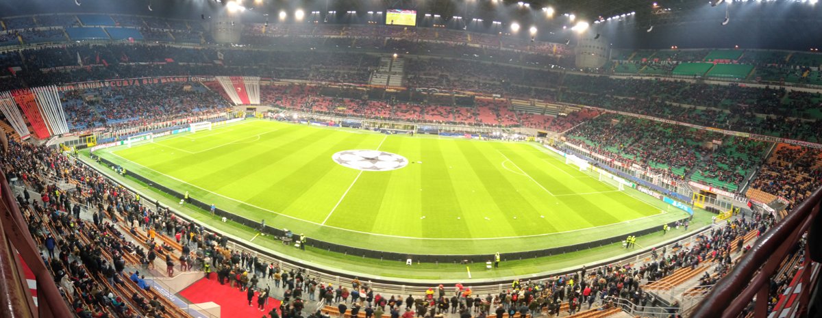 San Siro during a Milan–Liverpool match in 2021